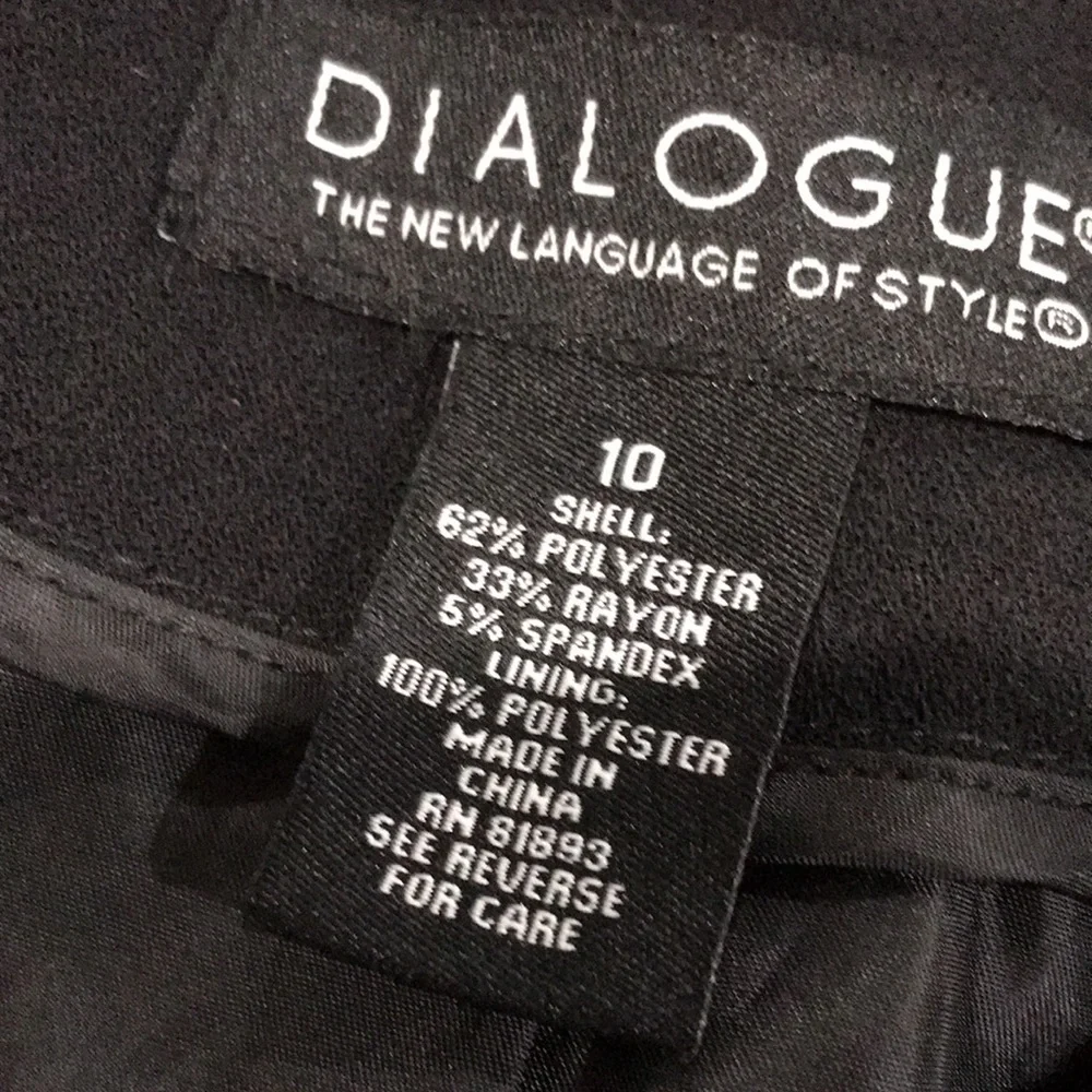 Dialogue Women Blazer Suit Jacket Size 10!in Black - Picture 10 of 12
